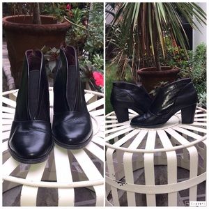 ESSKA Black Leather Shoe Bootie Size 38EUR/8 US